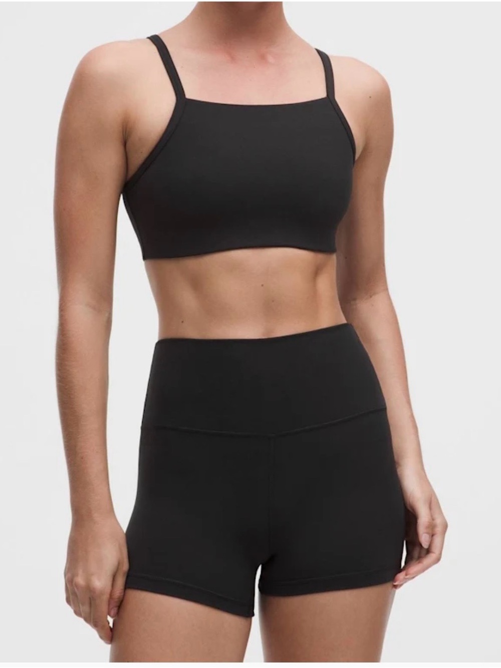 lululemon athletica Nulu Straight Neck Bra in Black Size Large